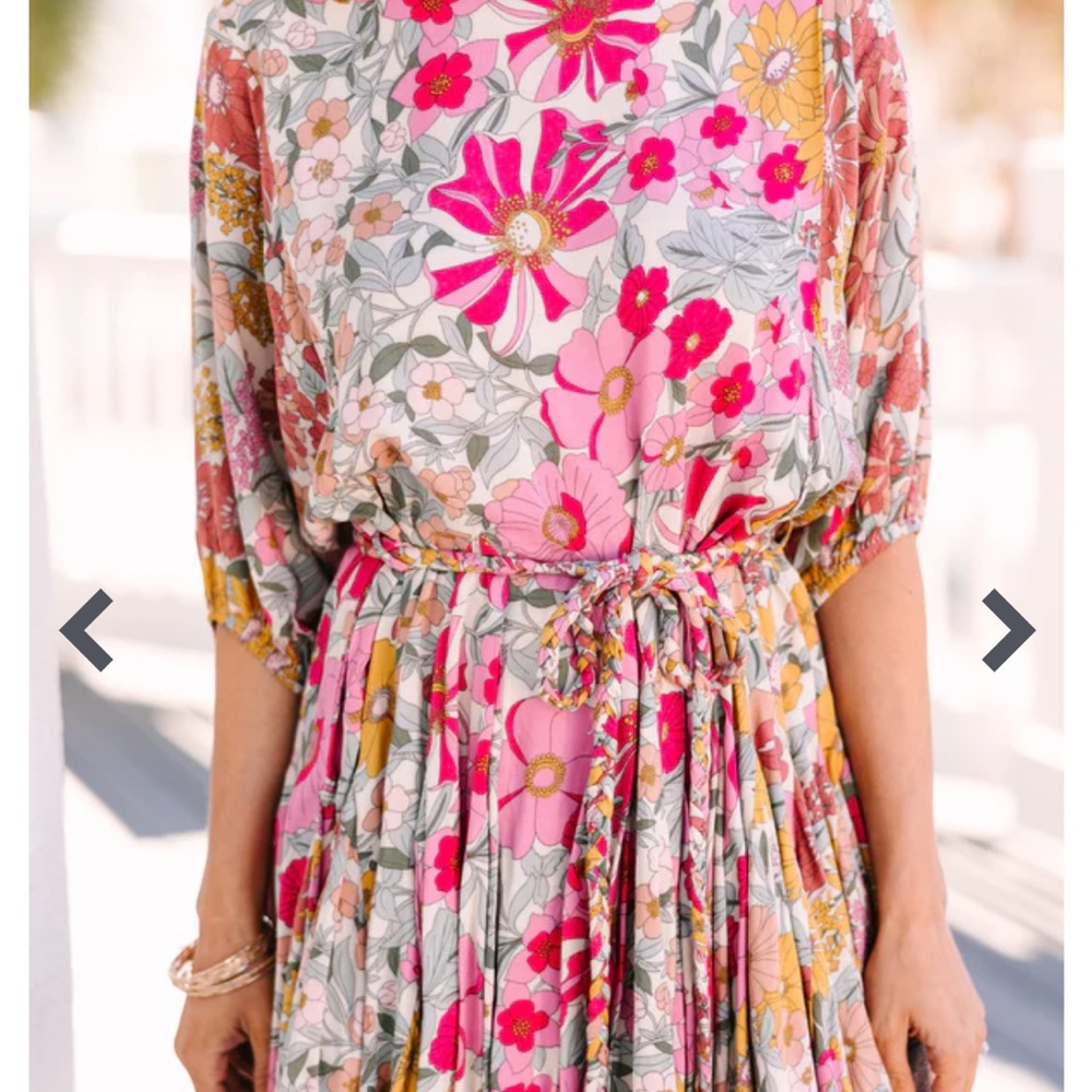 Aakaa Colorful Floral Mini Dress